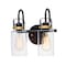 Maxim Lighting Magnolia 2-Light 11" Wide Bronze / Gold Vanity Light 30171CLBZGLD - alternate 1